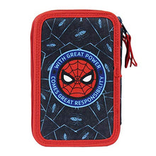 Carica l&#39;immagine nel visualizzatore di Gallery, Artesania Cerda Plumier Triple Giotto Spiderman Sacca, 19 cm, Blu (Azul)