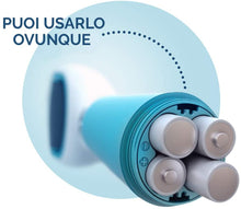 Carica l'immagine nel visualizzatore di Gallery, Scholl Velvet Smooth Roll Pedicure Elettrico Professionale per Pelle Secca e Talloni Screpolati, Azzurro, con Cristalli di Diamante