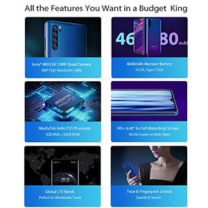 Blackview A80 pro 4G Cellulare Smartphone Offerte, 6,49’’ HD +, PRO, Nero - Ilgrandebazar