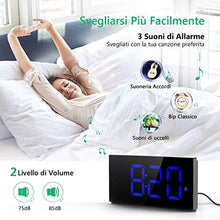 Carica l&#39;immagine nel visualizzatore di Gallery, Holife Sveglia Digitale, da Comodino, 1. Blu con Adattatore - Ilgrandebazar