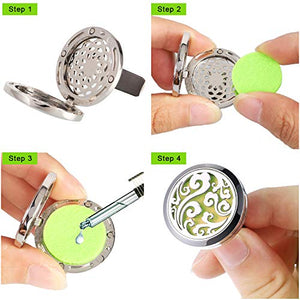 OOTSR 2pcs Diffusore di oli essenziali per aromaterapia auto, in acciaio... - Ilgrandebazar