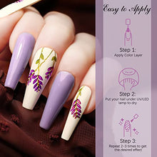 Carica l&#39;immagine nel visualizzatore di Gallery, Kastiny Smalto Semipermanente Per Unghie, 6 Colori Smalto per Unghie in Gel UV LED Rosso, Viola, Marrone con Base e Top Coat, Matt Coat, 7.5ML