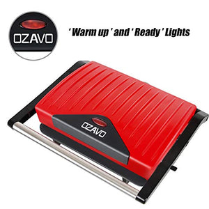 OZAVO Panini Maker/Griglia, Tostiera,Pressa a sandwich, Griglia elettrica,... - Ilgrandebazar
