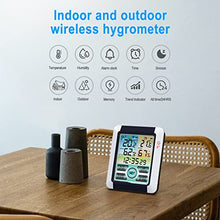 Carica l'immagine nel visualizzatore di Gallery, Ailgely Stazione Meteorologica Wireless con Sensori Esterni, Stazione Meteo Meterologica Digitale,Termometro Digitale Igrometro per Interni Esterni, LCD Touchscreen Colorato