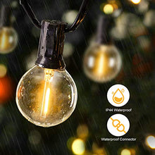 Carica l'immagine nel visualizzatore di Gallery, ROVLAK Catena Luminosa Esterno - 9,5M G40 LED Catena Luci da Giardino Impermeabile con 25+3 Lampadine, 2700K Catena Luminosa Decorazione per Esterni Interni Giardino Matrimonio Festa