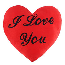 Carica l'immagine nel visualizzatore di Gallery, THE TWIDDLERS Cuscino a Forma di Cuore Rosso con la Scritta I Love You -... - Ilgrandebazar