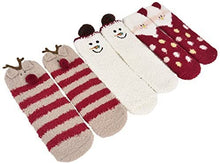 Carica l&#39;immagine nel visualizzatore di Gallery, Bageek Calze Natalizie Calzini Donna Natale Inverno Caldo Calze in Pile Corallo Natale per Donne Calze Invernali