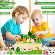 Carica l'immagine nel visualizzatore di Gallery, Bloranda Giochi Montessori Bambini 1-3 anni, Verdure Animali Legno, Educativi, Regali di Pasqua Compleanno