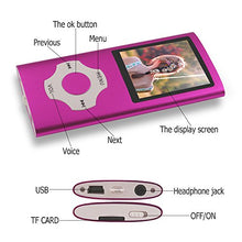 Carica l'immagine nel visualizzatore di Gallery, Ueleknight MP3/ MP4 Player con Scheda Micro SD da 16 GB,Lettore Musicale Pink