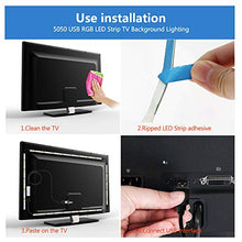 Carica l'immagine nel visualizzatore di Gallery, LED TV Retroilluminazione,Hually 2M Striscia USB con Telecomando e 16...