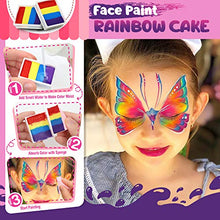 Carica l&#39;immagine nel visualizzatore di Gallery, Jojoin Colori Trucco Viso Bambini, 16 Colori Body Painting Tavolozza con 4 Grandi Colori di Base, Split Cake Face Paint, 94 Gemma, Non Tossico - Base d&#39;acqua - Kit Trucco Carnevale di Halloween