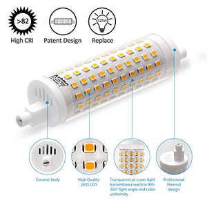 R7S LED 118mm Dimmerabile 15W Lampadina a Doppio Effetto Lineare J118 ,... - Ilgrandebazar