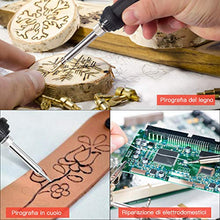 Carica l&#39;immagine nel visualizzatore di Gallery, 45 Pezzi Kit Pirografia Legno,Preciva 60W Portatile Arancione - Ilgrandebazar