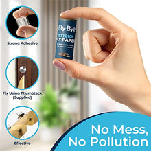 Carica l&#39;immagine nel visualizzatore di Gallery, Fly-Bye Nastri per Mosche – Trappola per Mosche – Carta Moschicida - Acchiappa Mosche –Trappola Moscerini - Cattura Mosche - Anti Moscerini Casa - Senza Veleno/Odore, ecologici, Confezione da 20