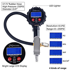Manometro Digitale 250 PSI Pressione Gomme Pneumatici LCD Pistola... - Ilgrandebazar