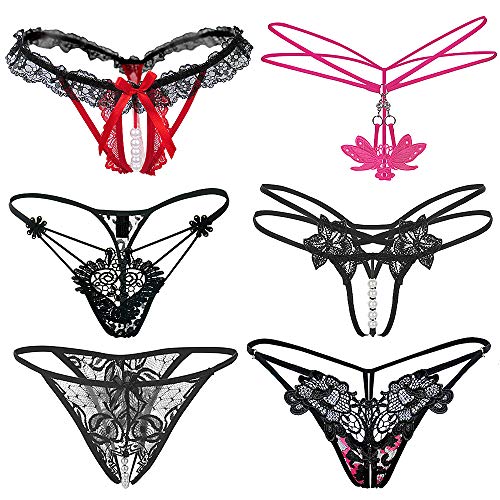 MOOKLIN ROAM 6 Pezzi Mutande Sexy Elastiche Perizoma Donna con Pizzi...