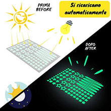 Carica l&#39;immagine nel visualizzatore di Gallery, Stelle Adesive Fluorescenti e Grande Luna | Nuovo Set di 328 Pezzi Stickers...