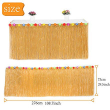 Carica l'immagine nel visualizzatore di Gallery, MMTX Hawaiano Luau Gonna da Tavolo, 9.6ft Table Skirt Decorazioni per Feste...