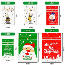 Carica l&#39;immagine nel visualizzatore di Gallery, DERAYEE Sacchetti Regalo Natale,34 pezzi Busta Regalo Natalizi con Coulisse,Borsa di Regalo Varie Misure per Feste di Natale(6 stili)