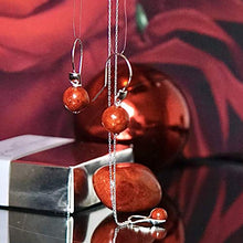 Carica l&#39;immagine nel visualizzatore di Gallery, Orecchini Pendenti in Argento 925 con Corallo Rosso 10mm