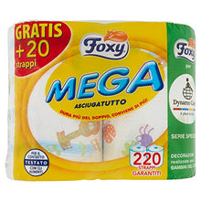 Carica l&#39;immagine nel visualizzatore di Gallery, Foxy Mega, Asciugatutto, 220 Strappi - 2 Pezzi - Ilgrandebazar