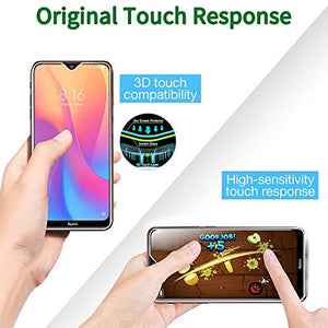QHOHQ Vetro Temperato per Xiaomi Redmi 8A,Xiaomi 8, [3 Pezzi] 3 Pezzi