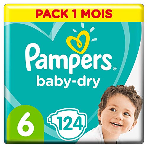 Pampers Baby-Dry, Pannolini, Taglia 6( 13- 18kg), 6 (15-30 kg) - Ilgrandebazar