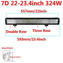Carica l'immagine nel visualizzatore di Gallery, Willpower 7D 22 pollici 324W barra luminosa a led trave 22