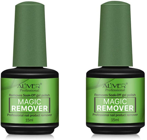 (2 Pezzi) Nail Polish Remover, Magic Soak Off Gel, Quick and Safe, Rimuove lo Smalto in Gel Soak-Off in 3-5 Minuti, Facilmente e Rapidamente, Non Danneggia le Unghie