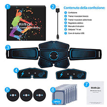 Carica l&#39;immagine nel visualizzatore di Gallery, RIRGI Elettrostimolatore per Addominali, Muscolare Blu