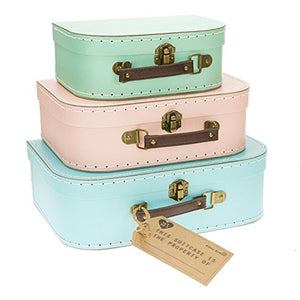 Sass & Belle Pastel (Set of 3) Retro Suitcases