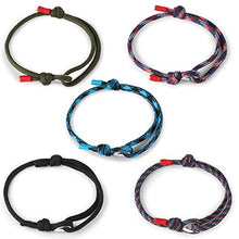 Carica l&#39;immagine nel visualizzatore di Gallery, sailimue 5 Pezzi Nautico Corda Bracciali Marine per Uomo Donna Handmade...