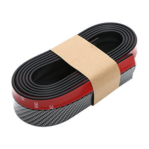 CICMOD Spoiler Anteriore Protezione Striscia Univerdale di Gomma Nero + Rosso