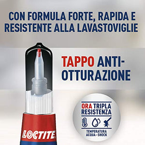Loctite Super Attak Original, colla liquida trasparente con tripla 1x3g - Ilgrandebazar