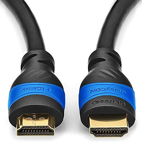 deleyCON 10m Cavo HDMI Compatibile con 2.0a/b/1.4a - 4K 10 metri, Nero