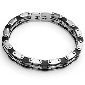 Jovivi Bracciale in Acciaio Inossidabile Catena Pesante Moto Link... - Ilgrandebazar