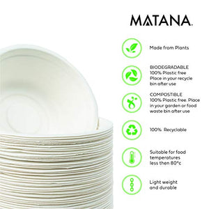 60 Ciotole di Carta Canna da Zucchero USA e Getta, 350ml - Monouso,... - Ilgrandebazar