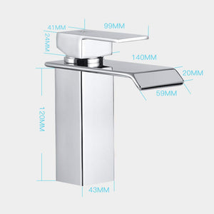 ZREE Rubinetto Bagno lavabo Cascata, Miscelatore Lavabo Normale, Wf01