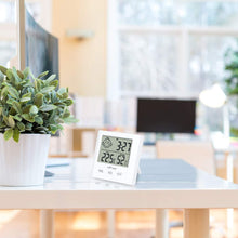 Carica l&#39;immagine nel visualizzatore di Gallery, Igrometro Termometro Digitale, Orologio da Tavolo Parete Temperatura 1 Pezzo - Ilgrandebazar