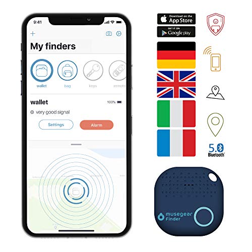 musegear localizzatore Chiavi Bluetooth - Volume 3 Volte più blu - 1 pezzo