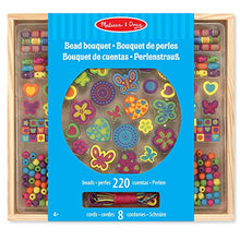Carica l&#39;immagine nel visualizzatore di Gallery, Melissa and Doug Kit creativi in legno Set Wooden Bead Bouquet, multicolore - Ilgrandebazar