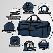 Carica l'immagine nel visualizzatore di Gallery, NEWHEY Borsone da Viaggio Pieghevole 65L Grande capacità Duffel Bag Blu