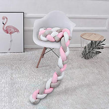 Carica l&#39;immagine nel visualizzatore di Gallery, Luchild Paracolpi Lettino Neonato Culla 2m Grigio+Bianco+Rosa