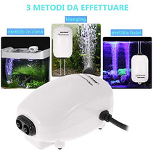 Carica l&#39;immagine nel visualizzatore di Gallery, Anself Set di Acquario Pompa Areatore Ultra Silenzioso con 2 Tubo 3 Pietra... - Ilgrandebazar