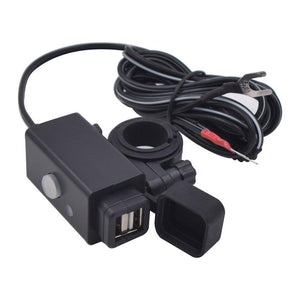 YGL Impermeabile Caricabatterie USB per Moto con Interruttore di nero - Ilgrandebazar