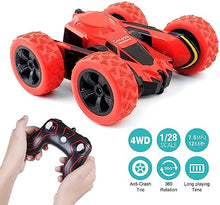 Carica l'immagine nel visualizzatore di Gallery, Macchina Telecomandata, 4WD RC Auto Telecomando 360° Rotazione Acrobatica RC Stunt Car Telecomandate 1:28 / 2.4GHZ Macchina Radiocomandata per Bambini Giocattoli Regalo- Rosso (Batteria Non Inclusa)