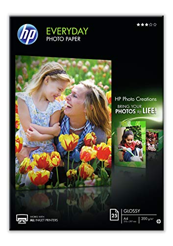 HP Evertday Glossy Photo Paper Q5451A Carta Fotografica Lucida Originale HP,...