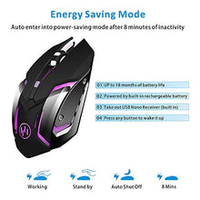Carica l&#39;immagine nel visualizzatore di Gallery, TENMOS X96 Ricaricabile Wireless Gaming Mouse, Ottico Retroilluminato Mouse...