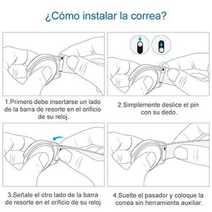 Zacro Kit Braccialetto di Ricambio Cinturino per Orologio Xiaomi Huami B-5 - Ilgrandebazar