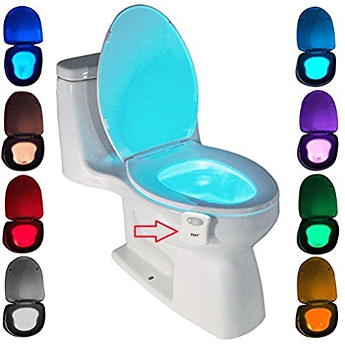 Lampada Notturne igienici Bagno WC Led Luce con notte Sensore di Movimento,...